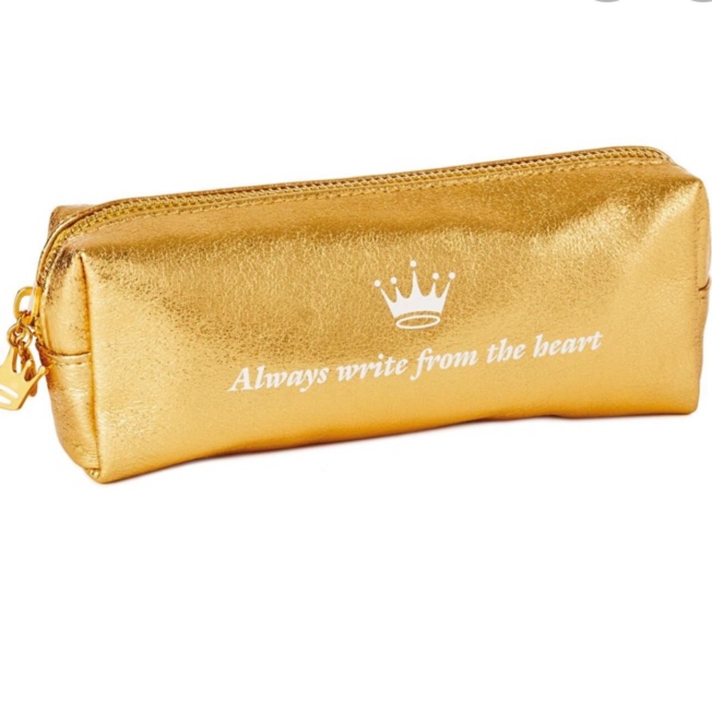 Hallmark Gold Zippered Mini Pouch or Makeup Bag - Picture 8 of 8